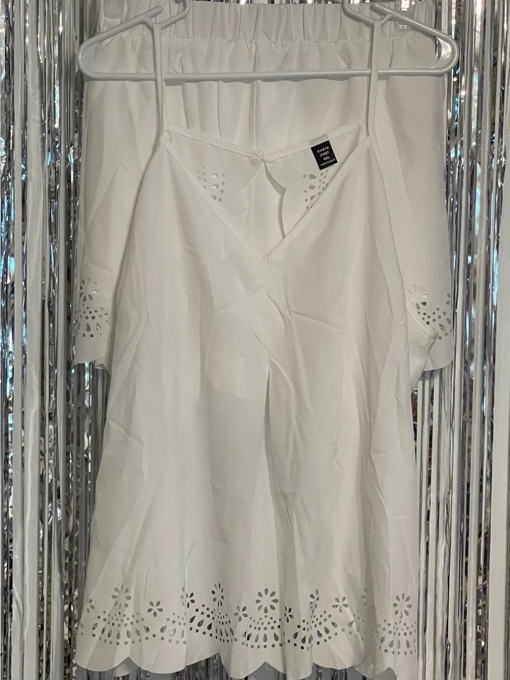 White Eyelet Cami and Shorts Sleepware